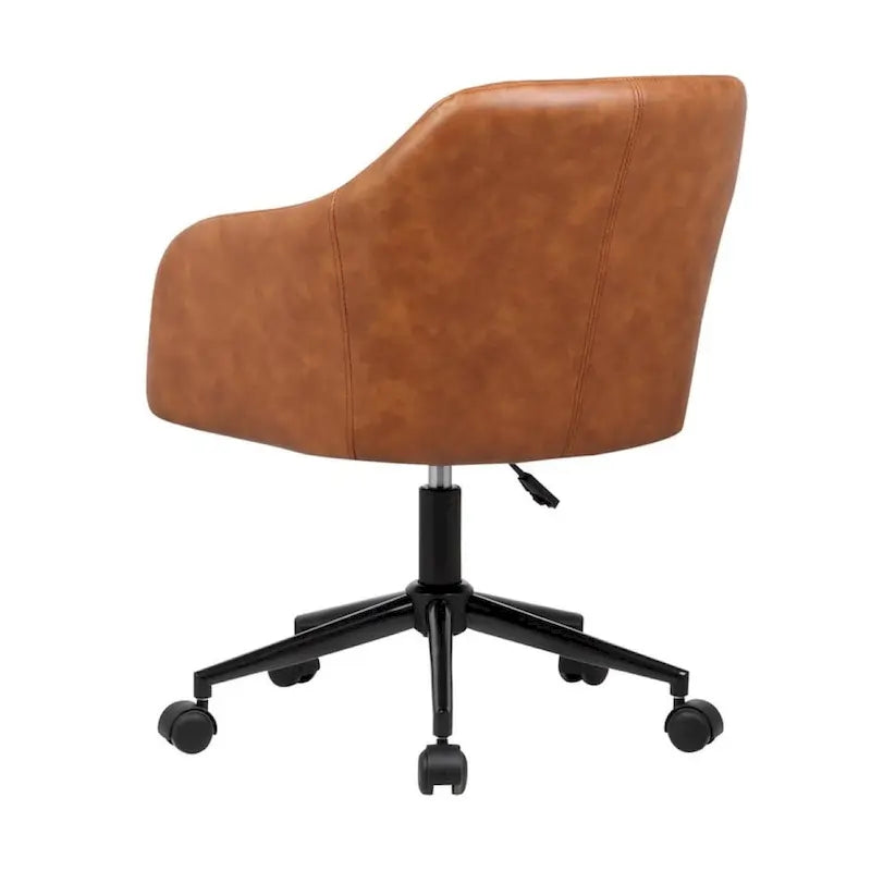 Chaise de bureau capitonnée en similicuir