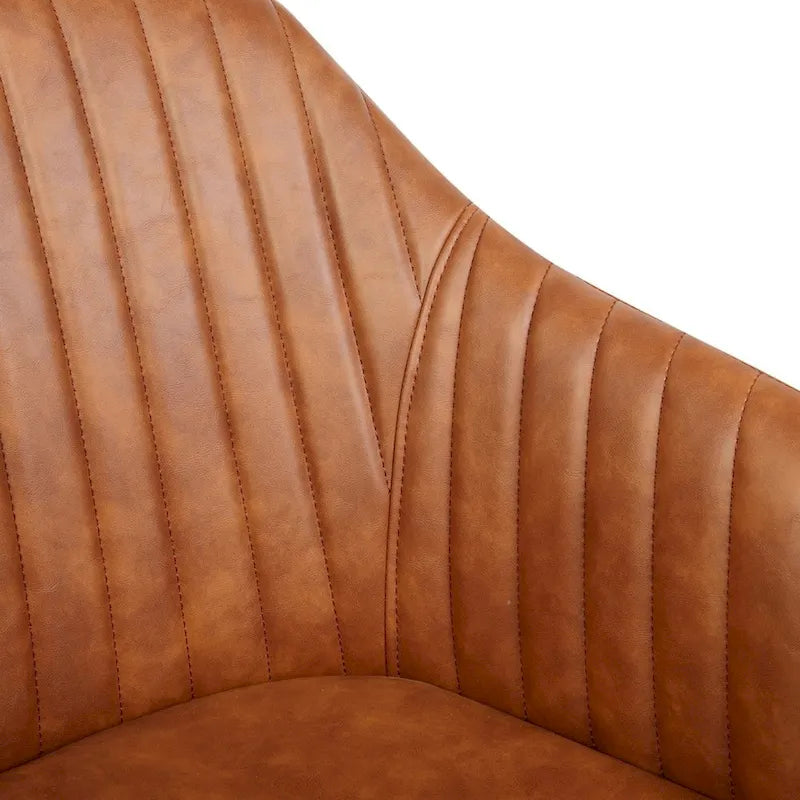 Chaise de bureau capitonnée en similicuir