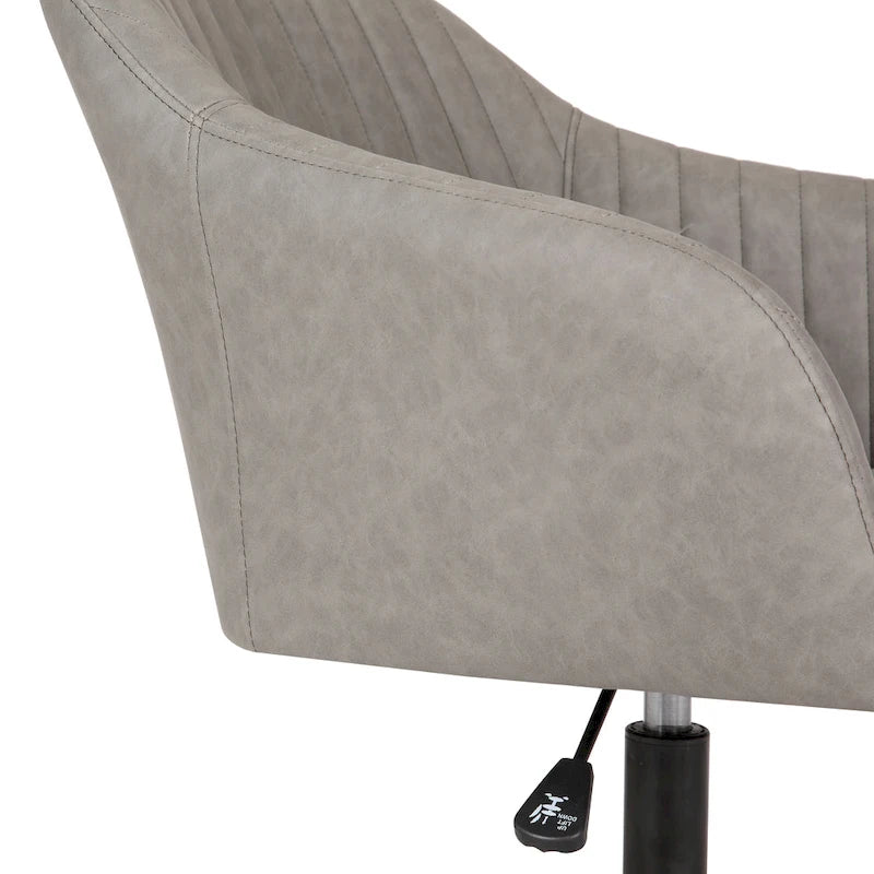 Chaise de bureau capitonnée en similicuir