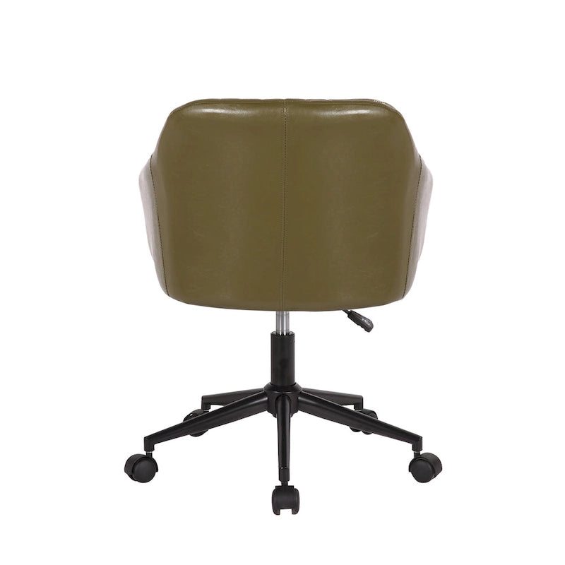 Chaise de bureau capitonnée en similicuir