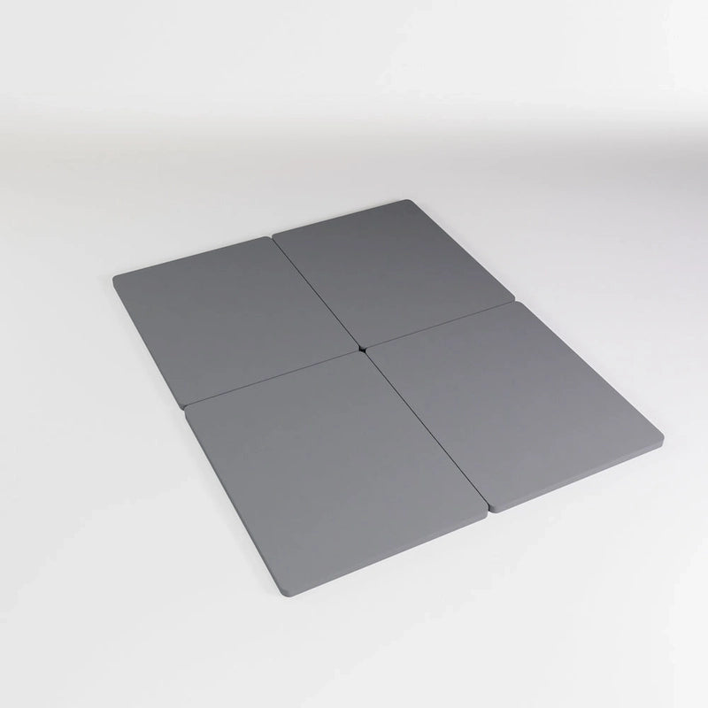 Sommier tapissier en deux parties de 3,8 cm pour matelas/lit – Entièrement assemblé, confort et soutien améliorés, gris