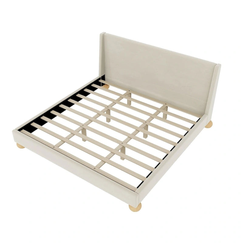 Lit plateforme rembourré moderne
