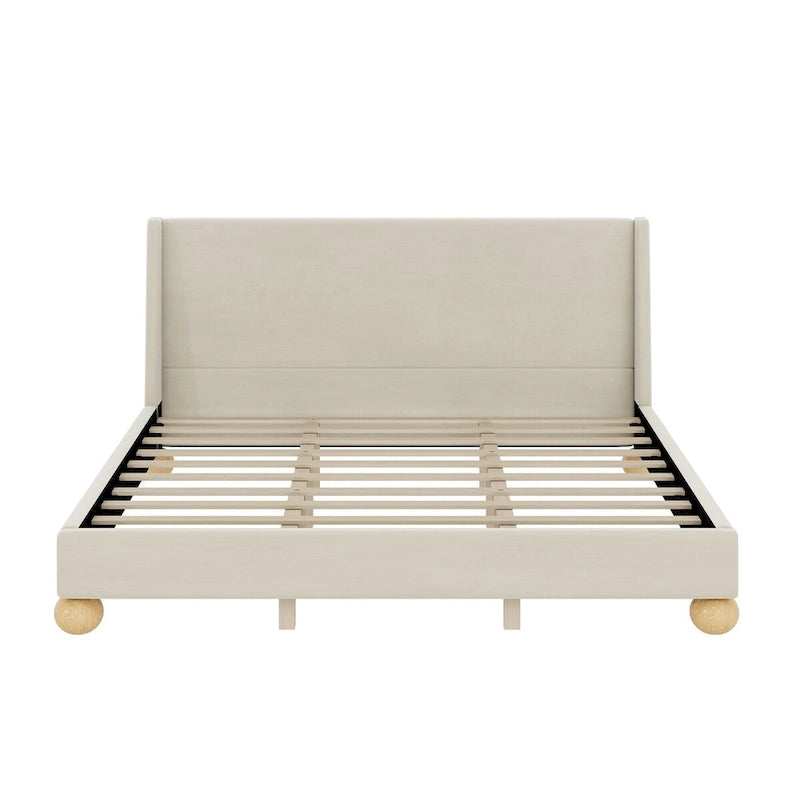 Lit plateforme rembourré moderne