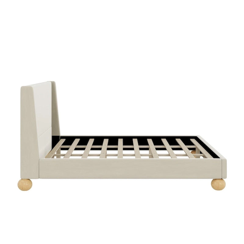 Lit plateforme rembourré moderne