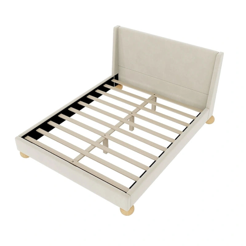 Lit plateforme rembourré moderne