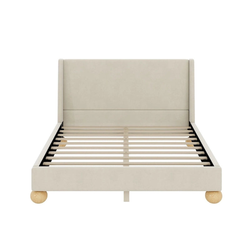 Lit plateforme rembourré moderne