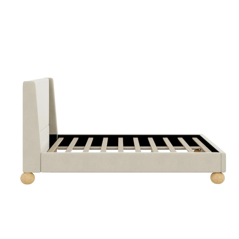 Lit plateforme rembourré moderne