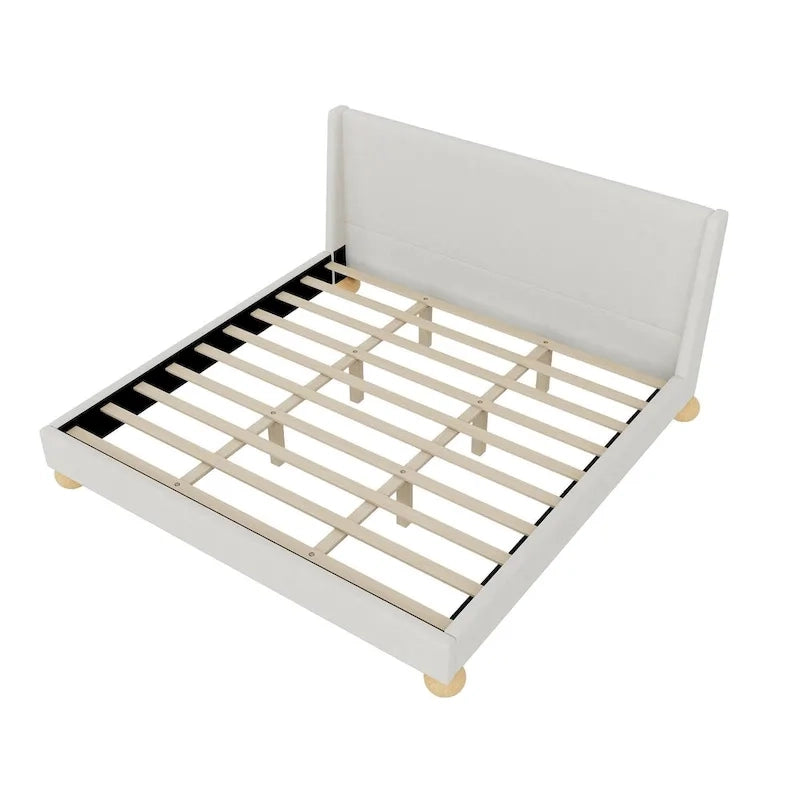 Lit plateforme rembourré moderne