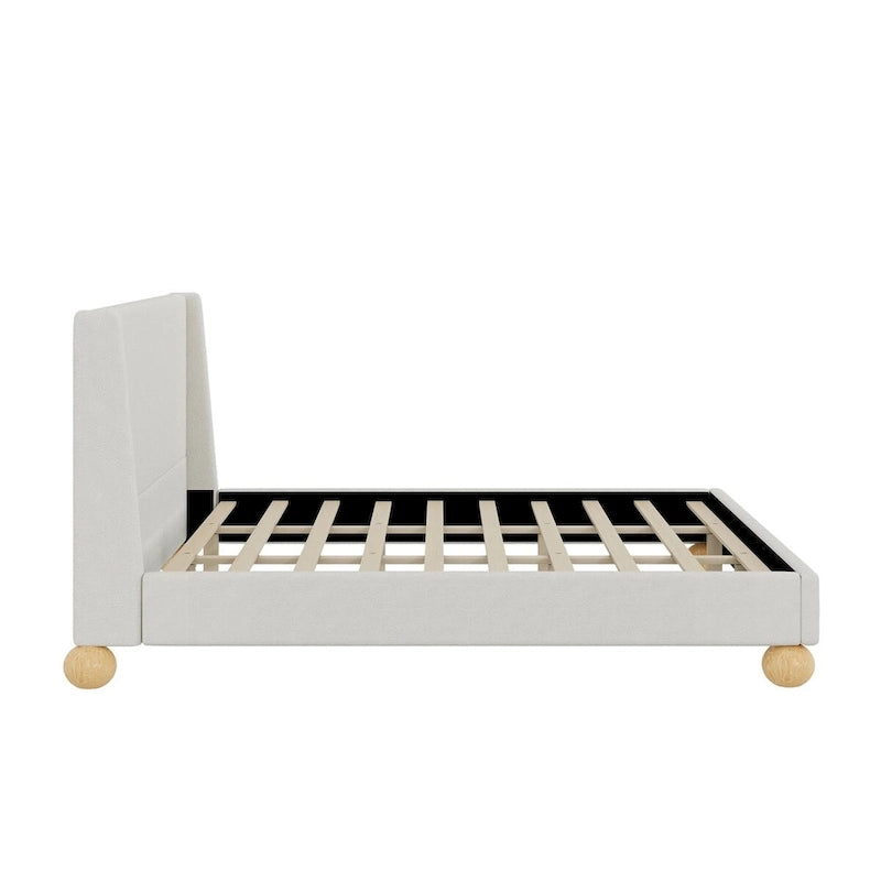 Lit plateforme rembourré moderne