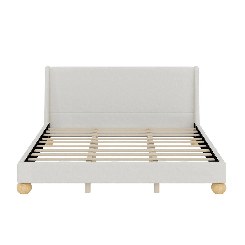 Lit plateforme rembourré moderne