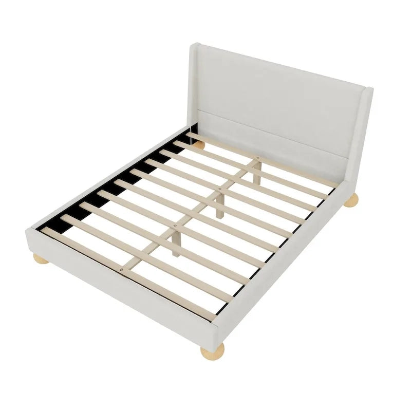Lit plateforme rembourré moderne