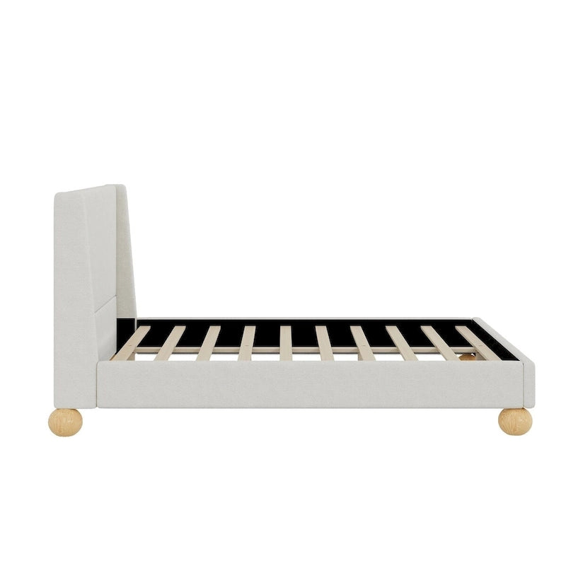 Lit plateforme rembourré moderne