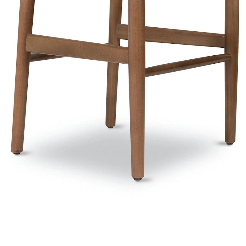 Tabouret de comptoir de 59,7 cm de hauteur d'assise - Bois massif avec assise tissée