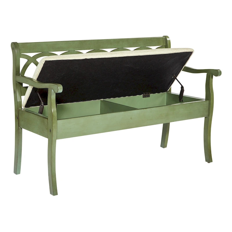 Banc de rangement avec compartiment secret