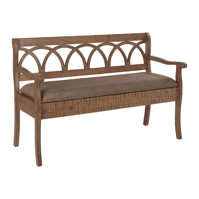 Banc de rangement avec compartiment secret