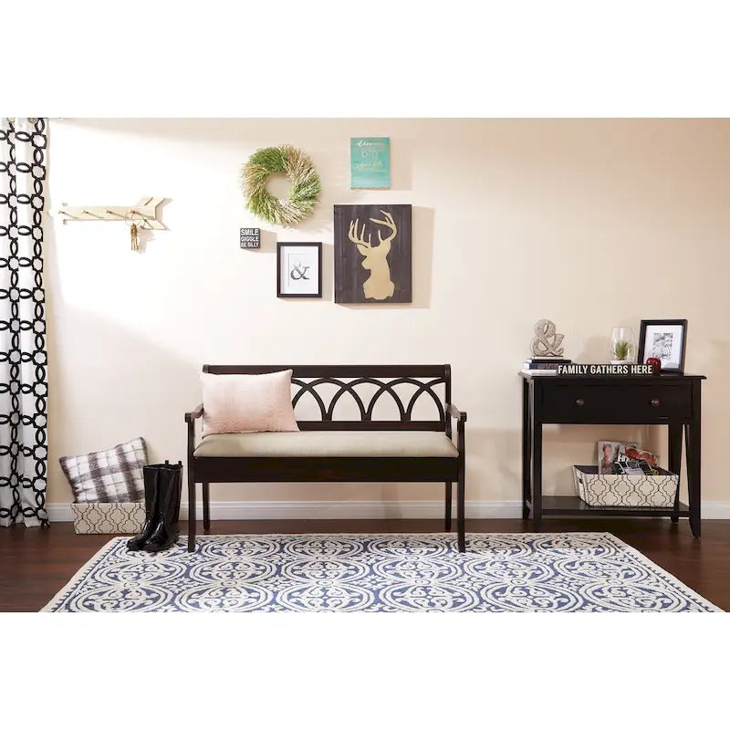 Banc de rangement avec compartiment secret