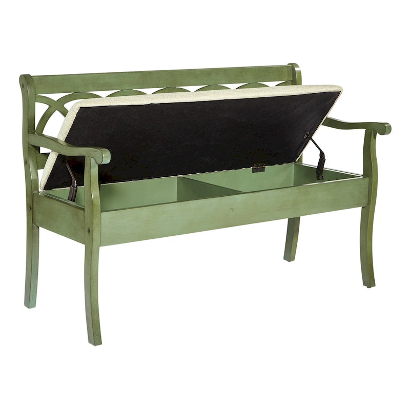 Banc de rangement avec compartiment secret