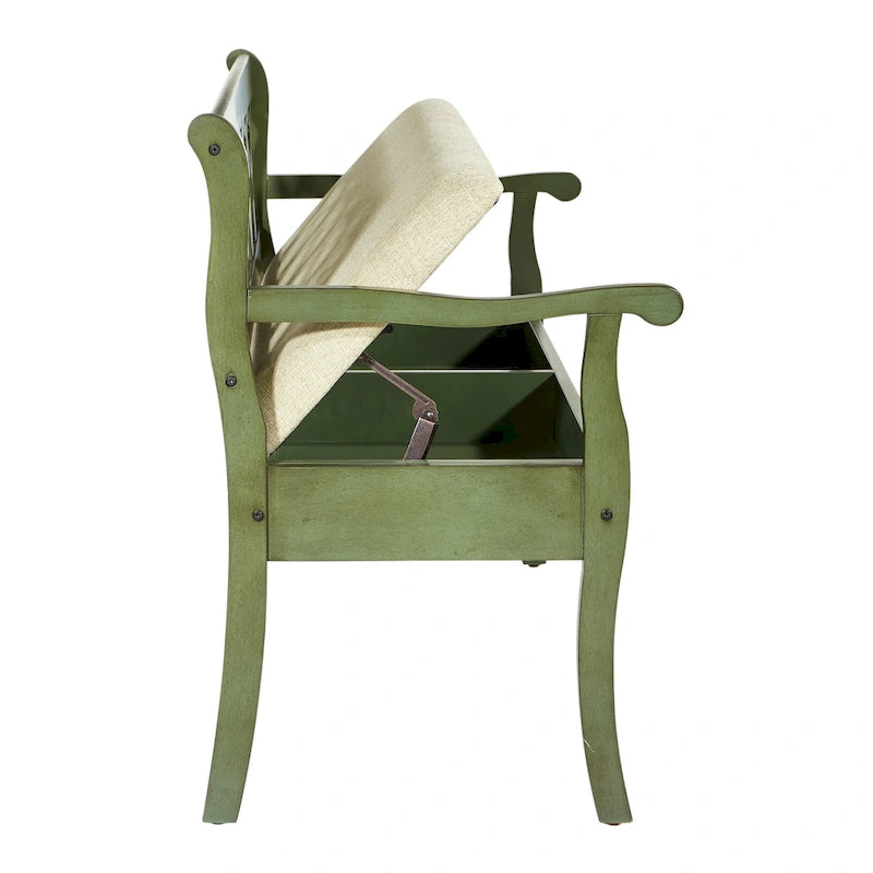Banc de rangement avec compartiment secret