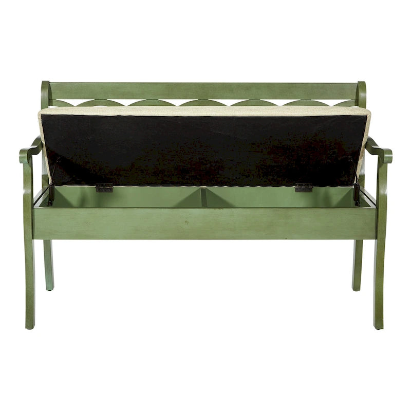 Banc de rangement avec compartiment secret