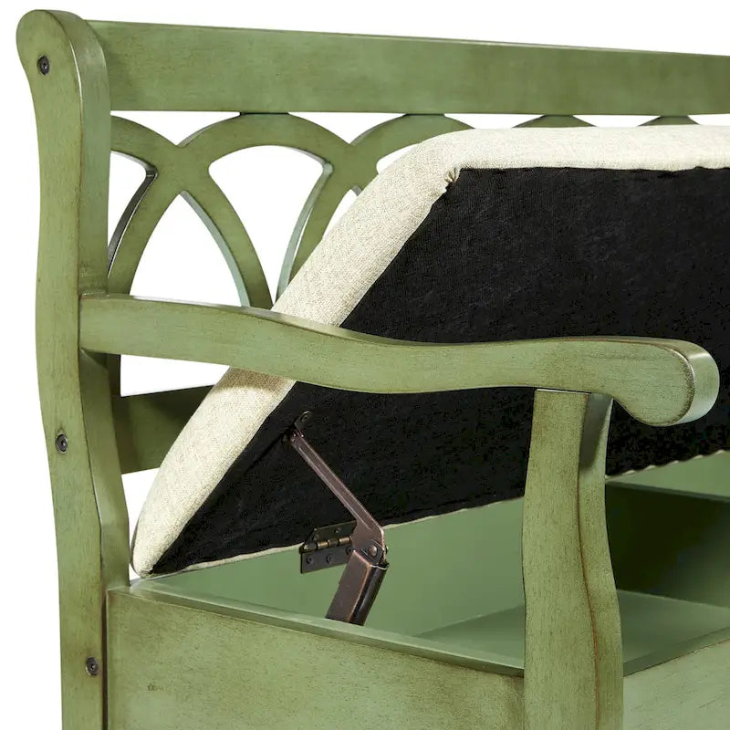 Banc de rangement avec compartiment secret