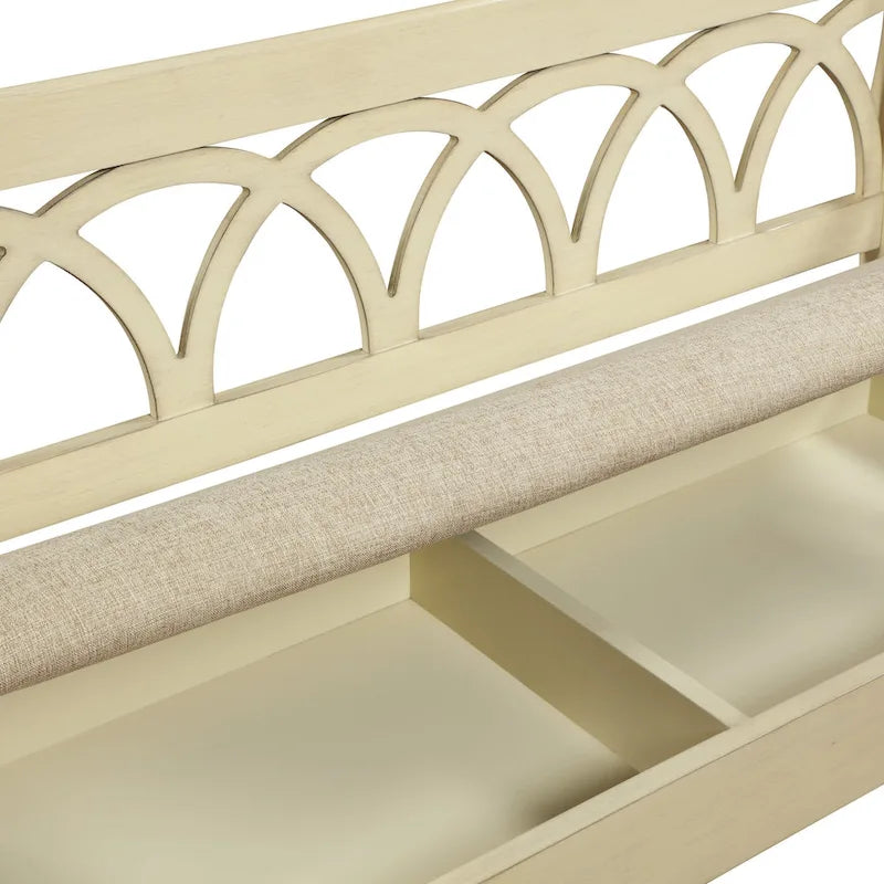 Banc de rangement avec compartiment secret