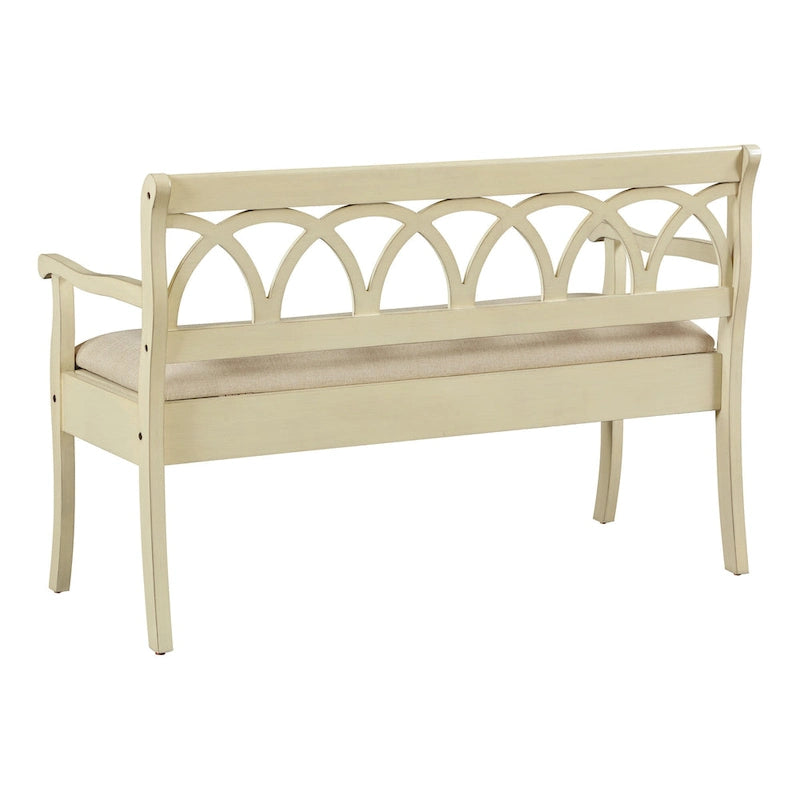 Banc de rangement avec compartiment secret