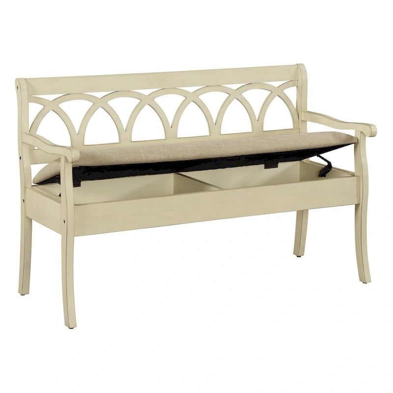 Banc de rangement avec compartiment secret