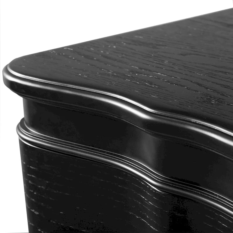 Table de chevet Glam à 3 tiroirs en bois massif