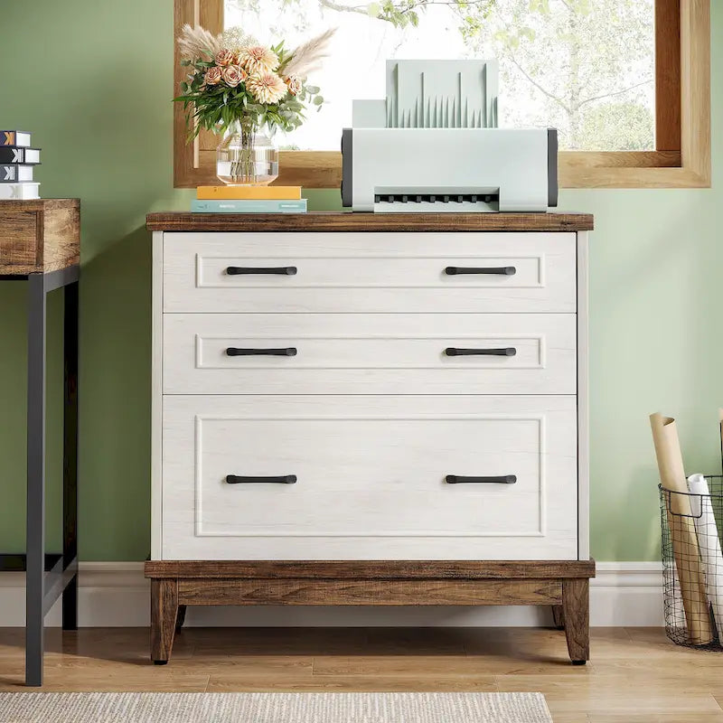 Lateral 3-Drawer File Cabinet for A4/Letter/Legal Size